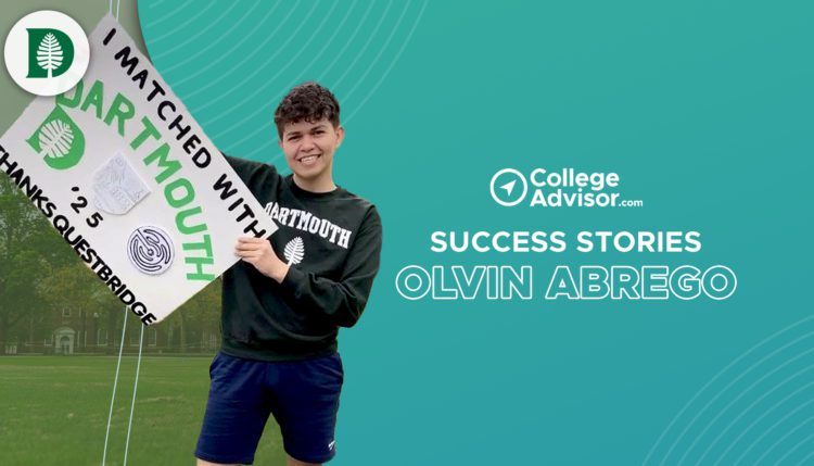 client success stories; collegadvisor.com image: a photo of Olvin